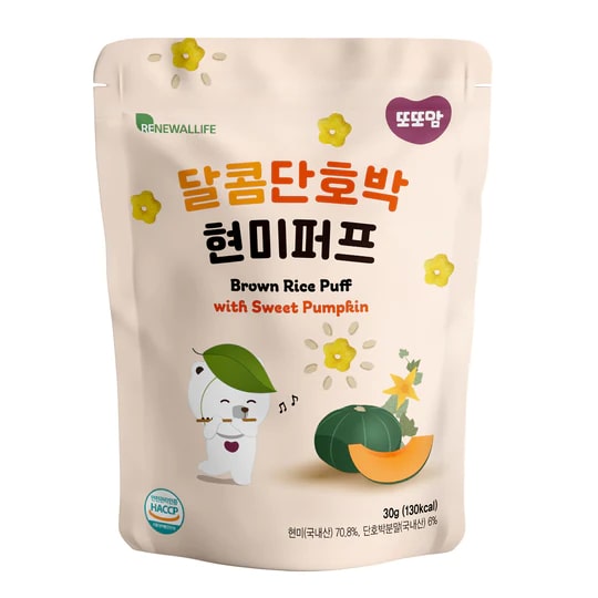 [Bundle] DDODDOMAM Brown Rice Puffs With Sweet Pumpkin